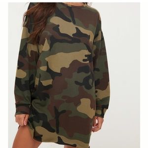 Camo dress Pretty Little Thing raw hem dress 2